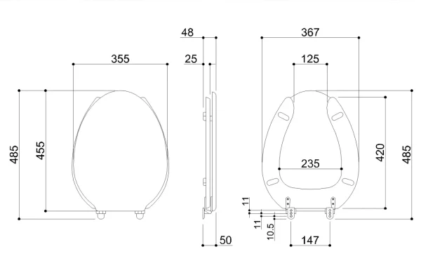 SEDILE WC LEGNO APERTURA FRONTALE SERIE 130 - immagine 2